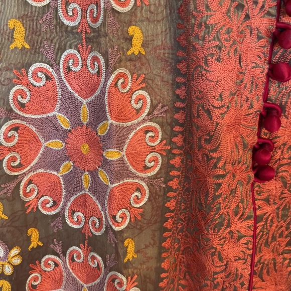 Sana Safinaz Pakistani Indian front open shirt with embroidery. kurta / kameez. - Picture 3 of 14